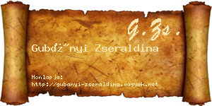 Gubányi Zseraldina névjegykártya